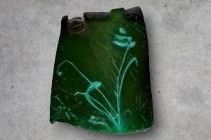 Flowered Leather Skirt 