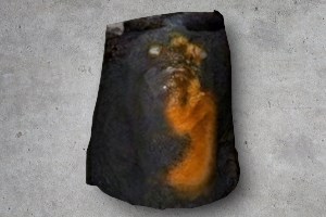 Graffiti Leather Skirt