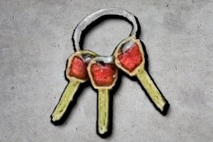 Red Titanium Key Ring