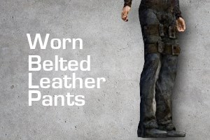 Worn Belted Leather Pants